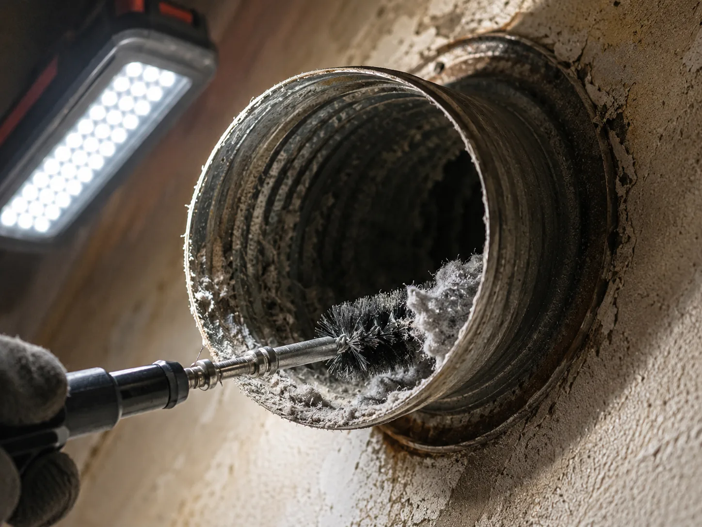 Dryer Vent Lint Removal